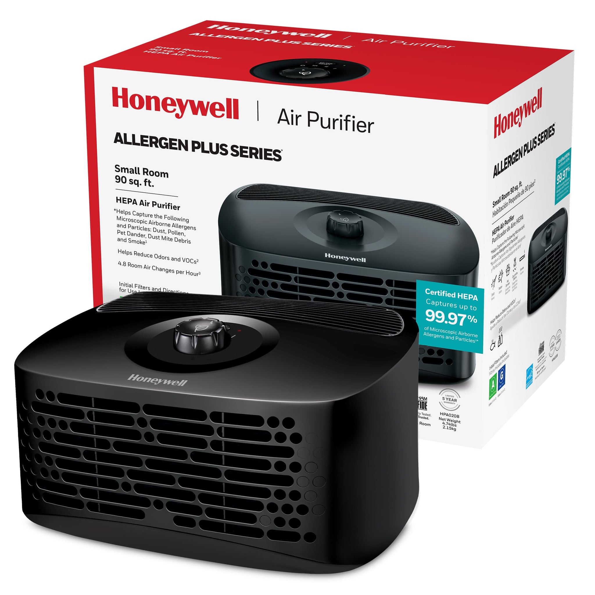 Honeywell HEPA Air Purifier for Allergens and Odors