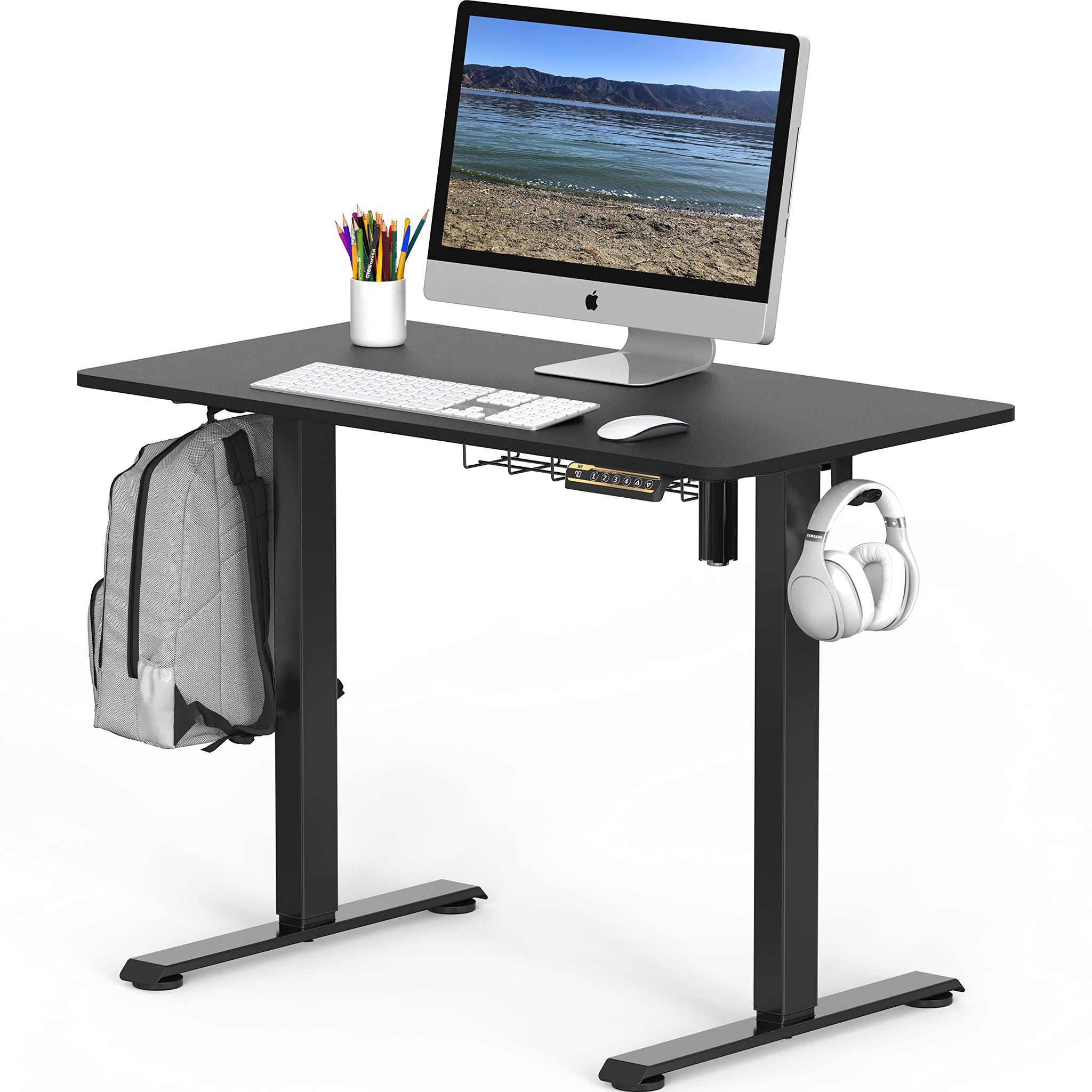 Electric Height Adjustable Desk with Cable Management