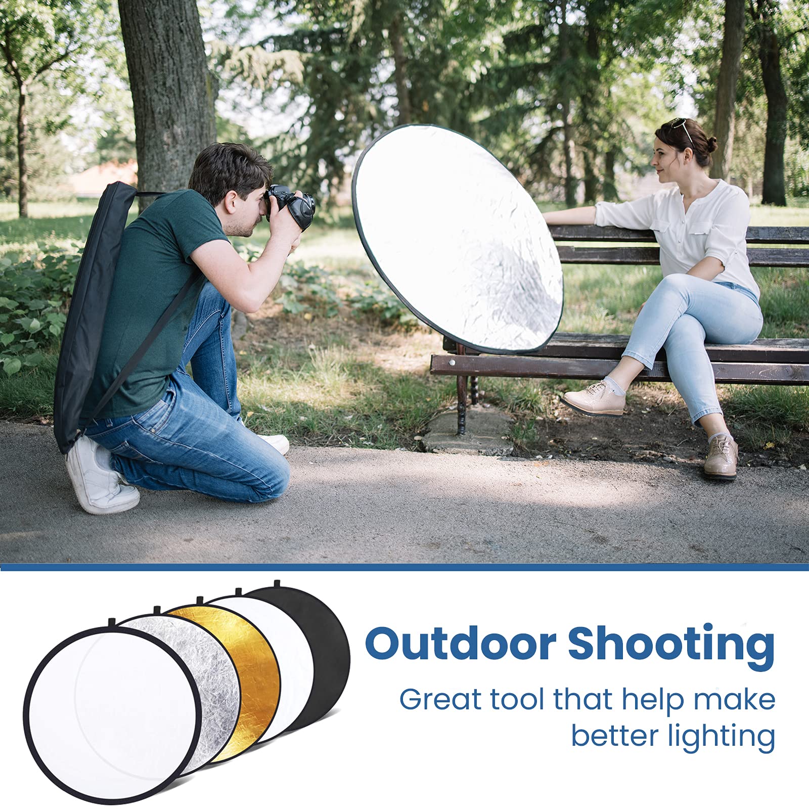 Etekcity 5 in 1 Photography Reflector Kit for Perfect Lighting