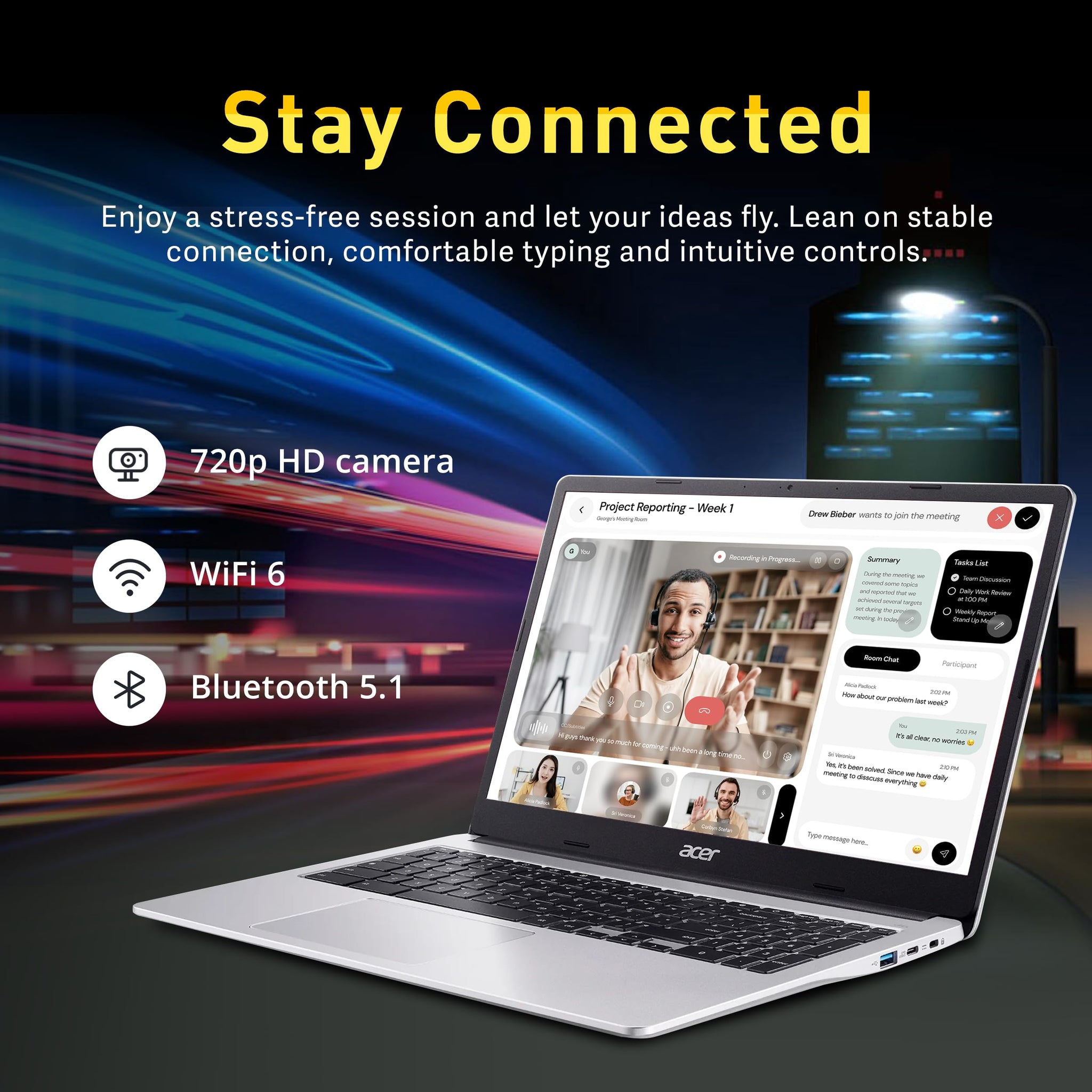 Acer Chromebook 315 Laptop With Full HD Display