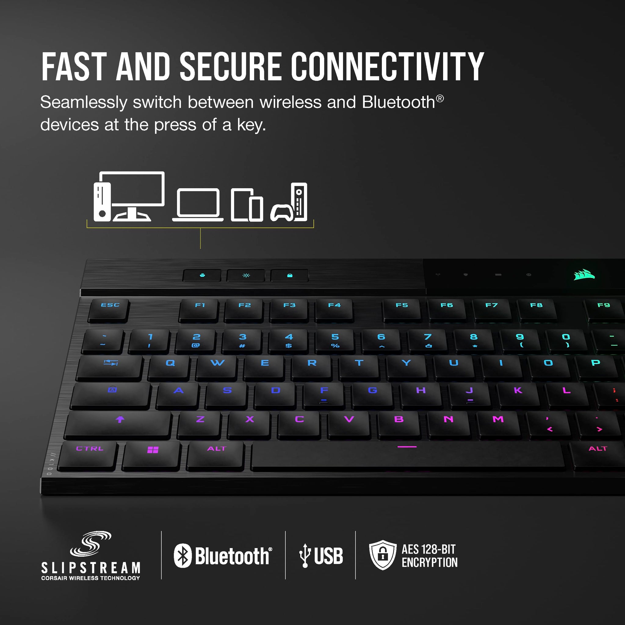 Corsair K100 RGB Gaming Keyboard with Hyper-Processing Technology