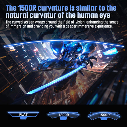 Sansui 27 Inch Curved Gaming Monitor 160Hz FreeSync HDR
