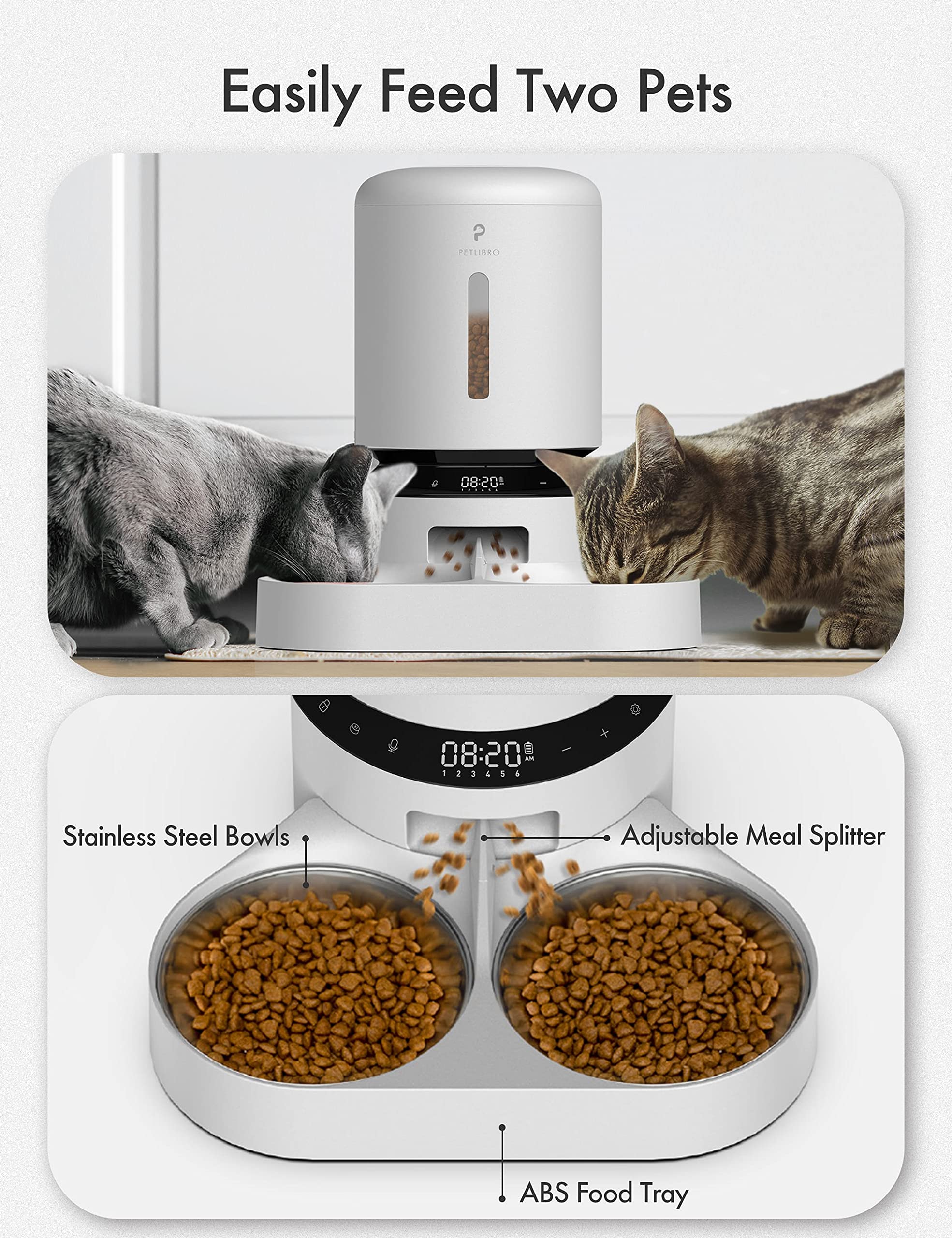 Petlibro Automatic Cat Food Dispenser for Two Pets