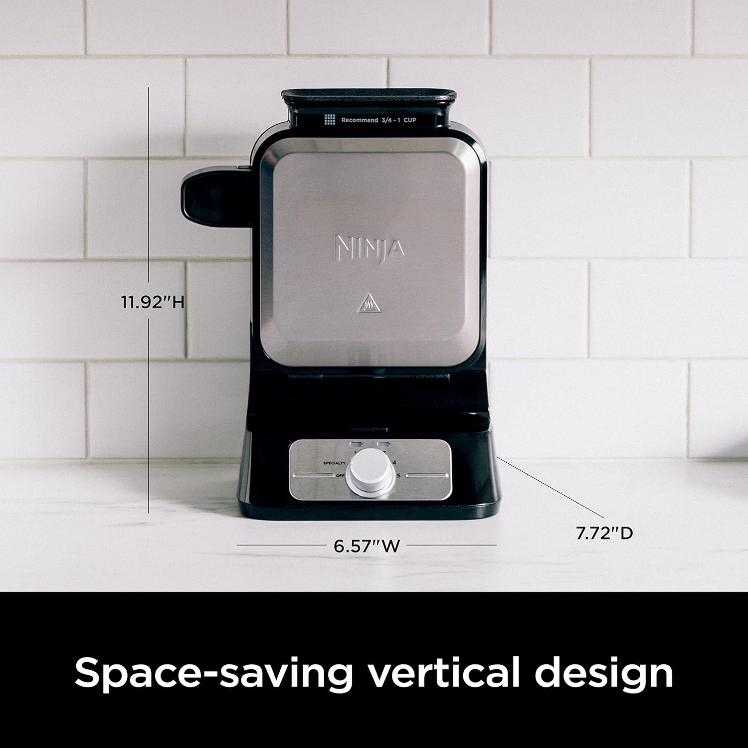 Ninja NeverStick Belgian Waffle Maker with Vertical Design