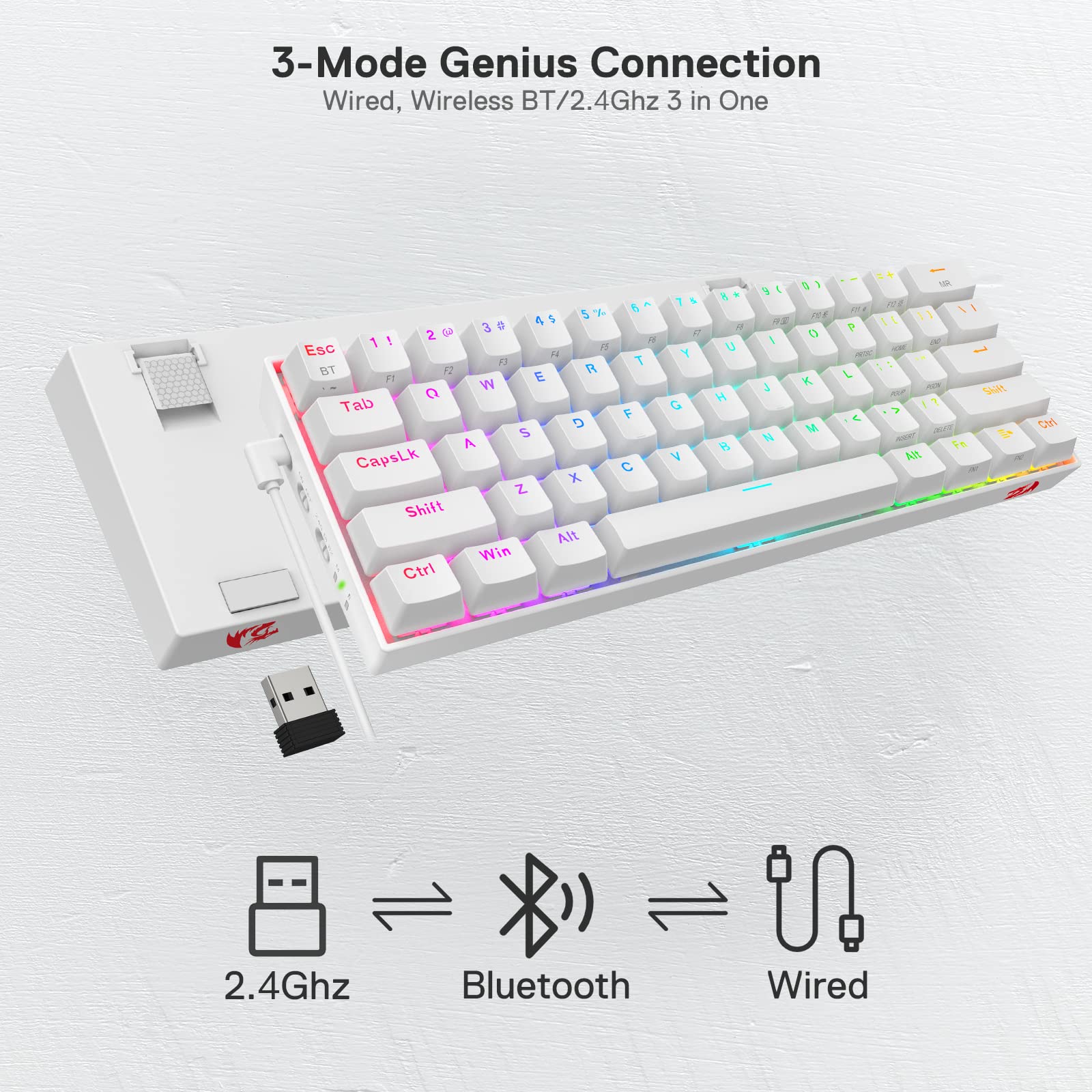 Redragon K530 Pro Wireless RGB Mechanical Keyboard