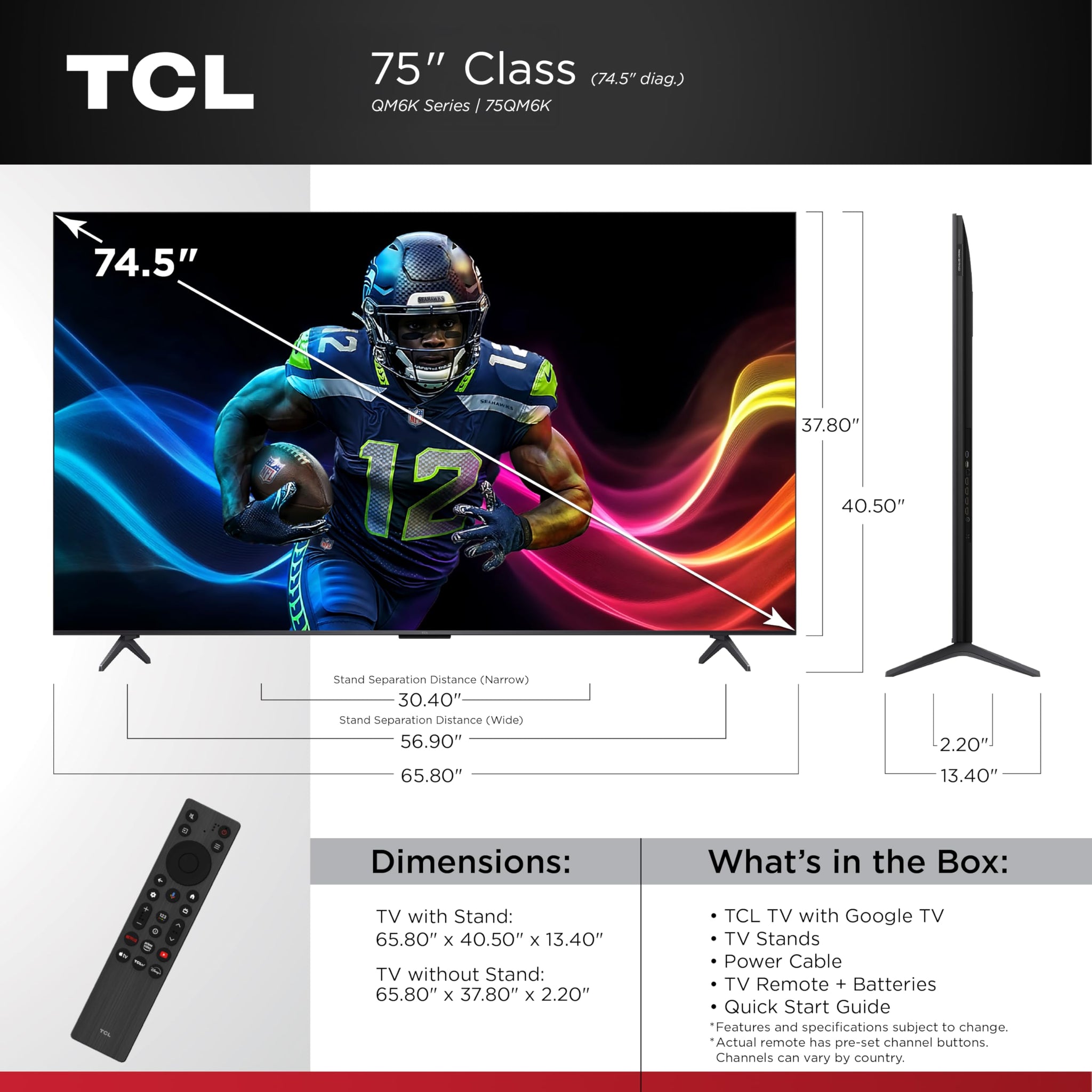 TCL 55 Inch Mini LED 4K UHD Smart TV with High Contrast