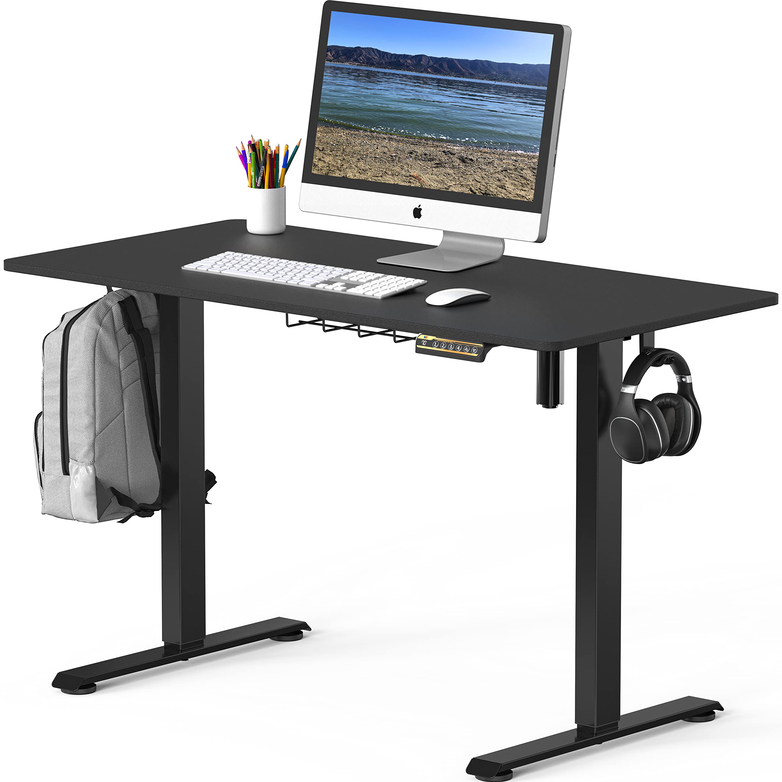 Electric Height Adjustable Desk with Cable Management