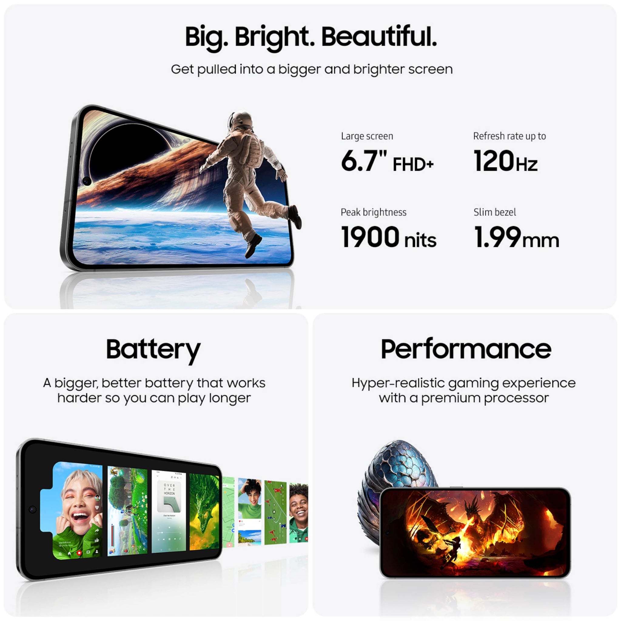 Samsung Galaxy S24 FE Unlocked Smartphone With Long Battery