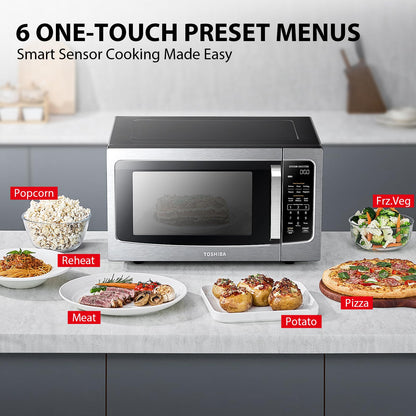 Toshiba Small Countertop Microwave with Child Lock Feature