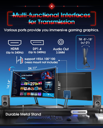 Sansui 24 Inch Eye Care Monitor With HDMI And VGA Ports