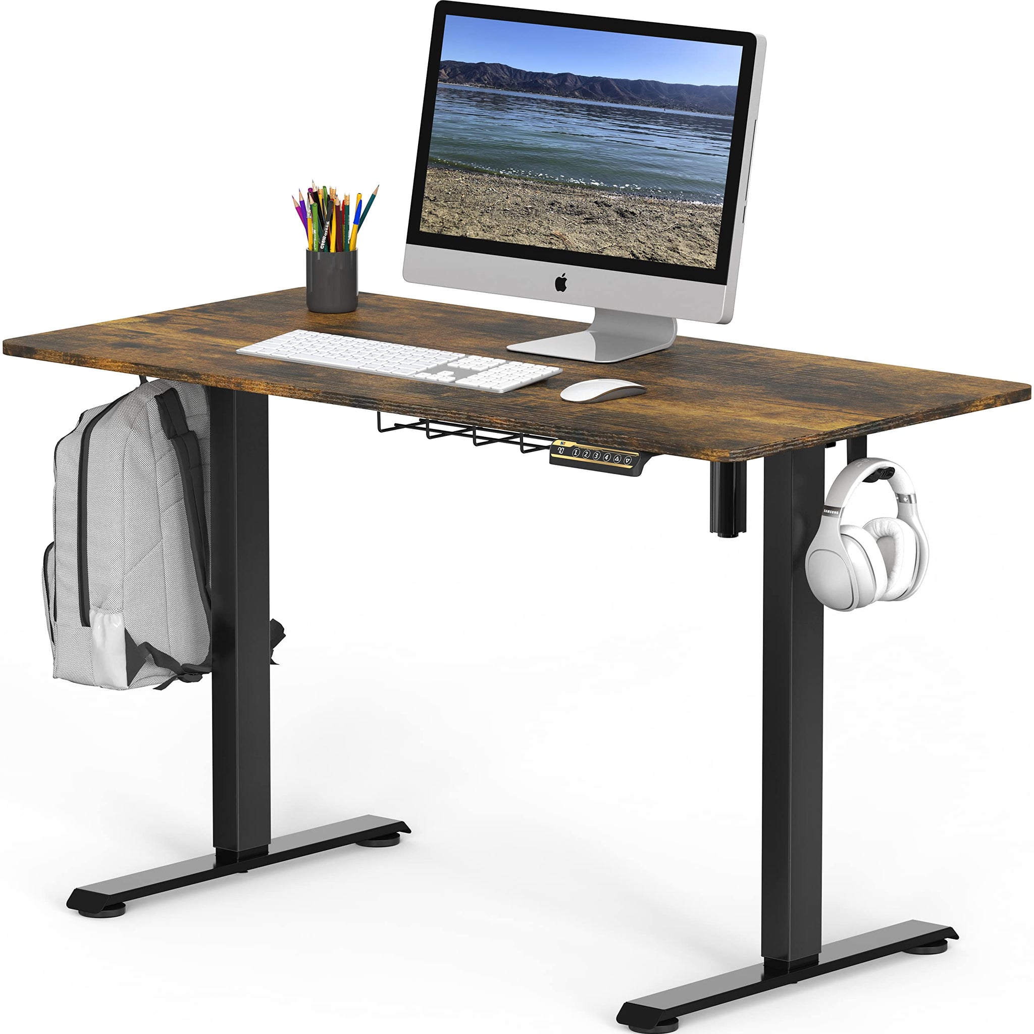 Electric Height Adjustable Desk with Cable Management