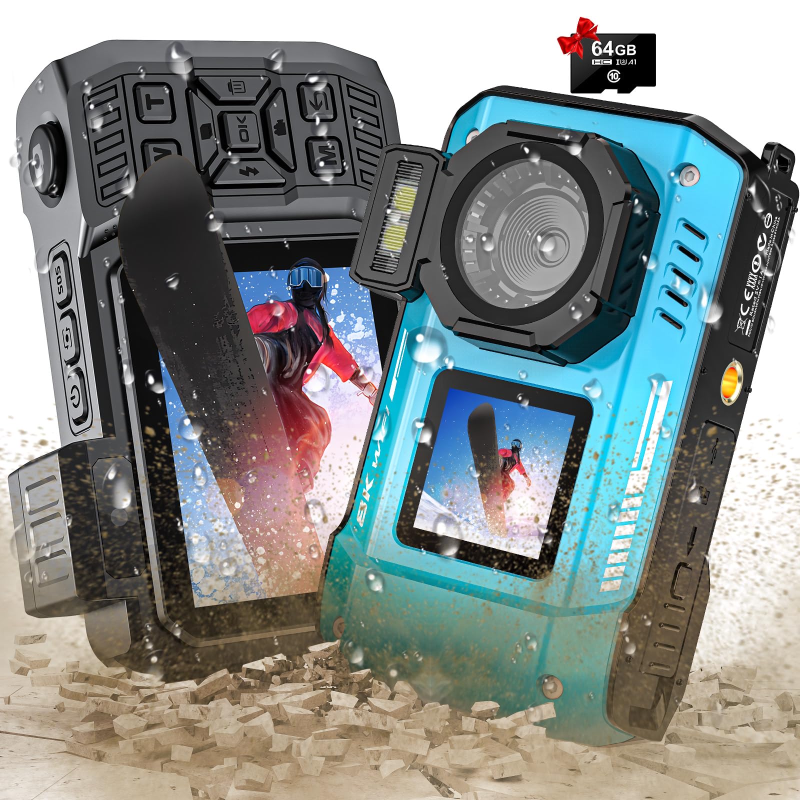 Rugged Waterproof 8K UHD Digital Camera for Snorkeling