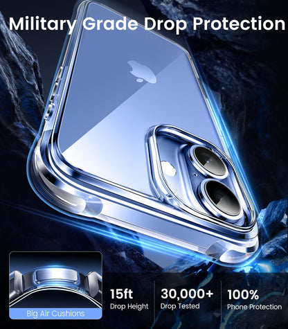Mkeke Clear Case for iPhone 17 Pro Max Shockproof Bumper