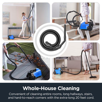 Eureka 3670M Canister Vacuum Lightweight For Carpets Yellow