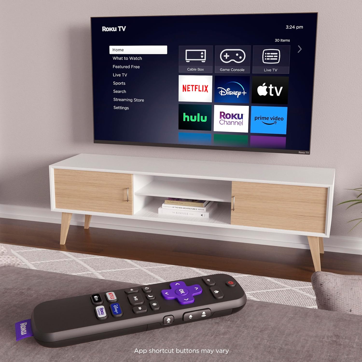 Roku TV Remote Control Easy Setup Replacement Remote