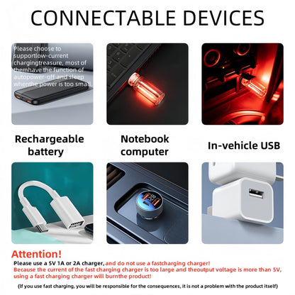 Retro Car Lamp Touch USB LED Night Light Ambient Decor Desk
