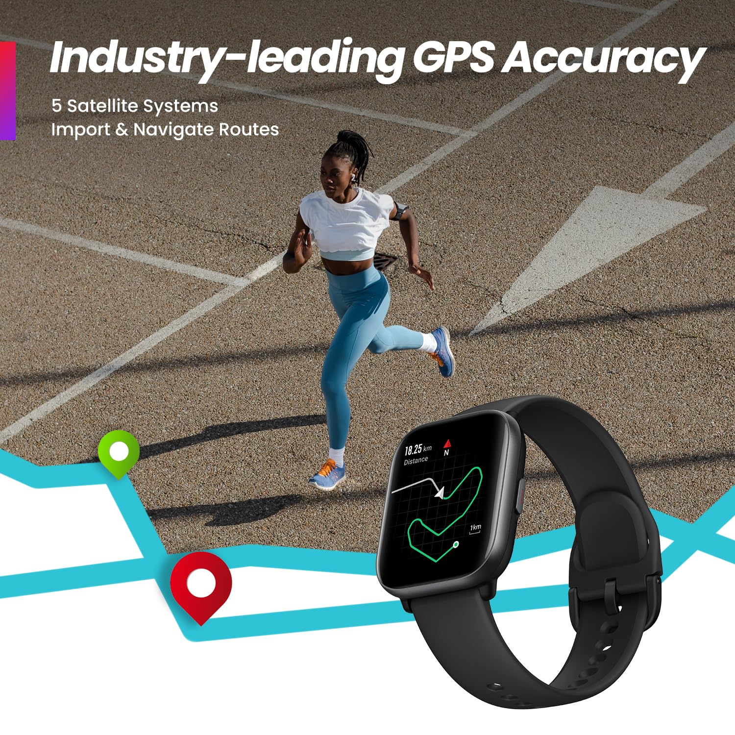 Amazfit Active Smart Watch 42mm GPS with Alexa Built In