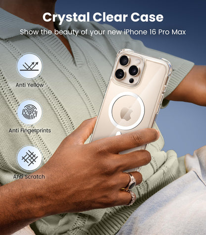 Mkeke Clear Case for iPhone 17 Pro Max Shockproof Bumper