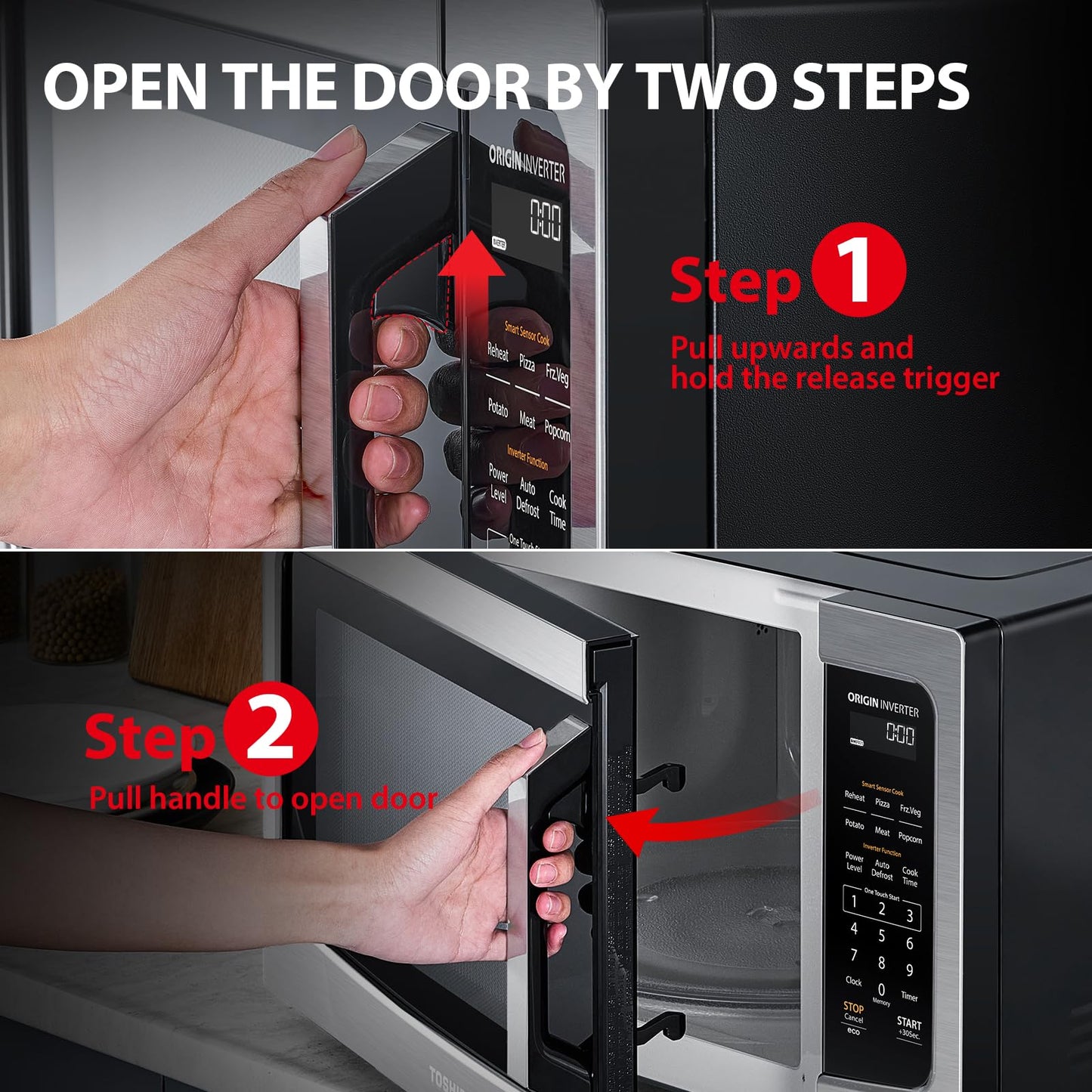 Toshiba Small Countertop Microwave with Child Lock Feature