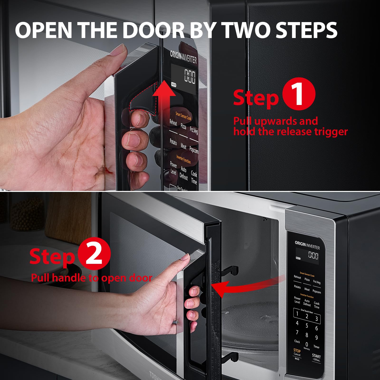 Toshiba Small Countertop Microwave with Child Lock Feature