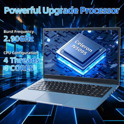 Naclud 15.6 Inch Laptop Celeron N4000 Win11 4GB 128GB Gray
