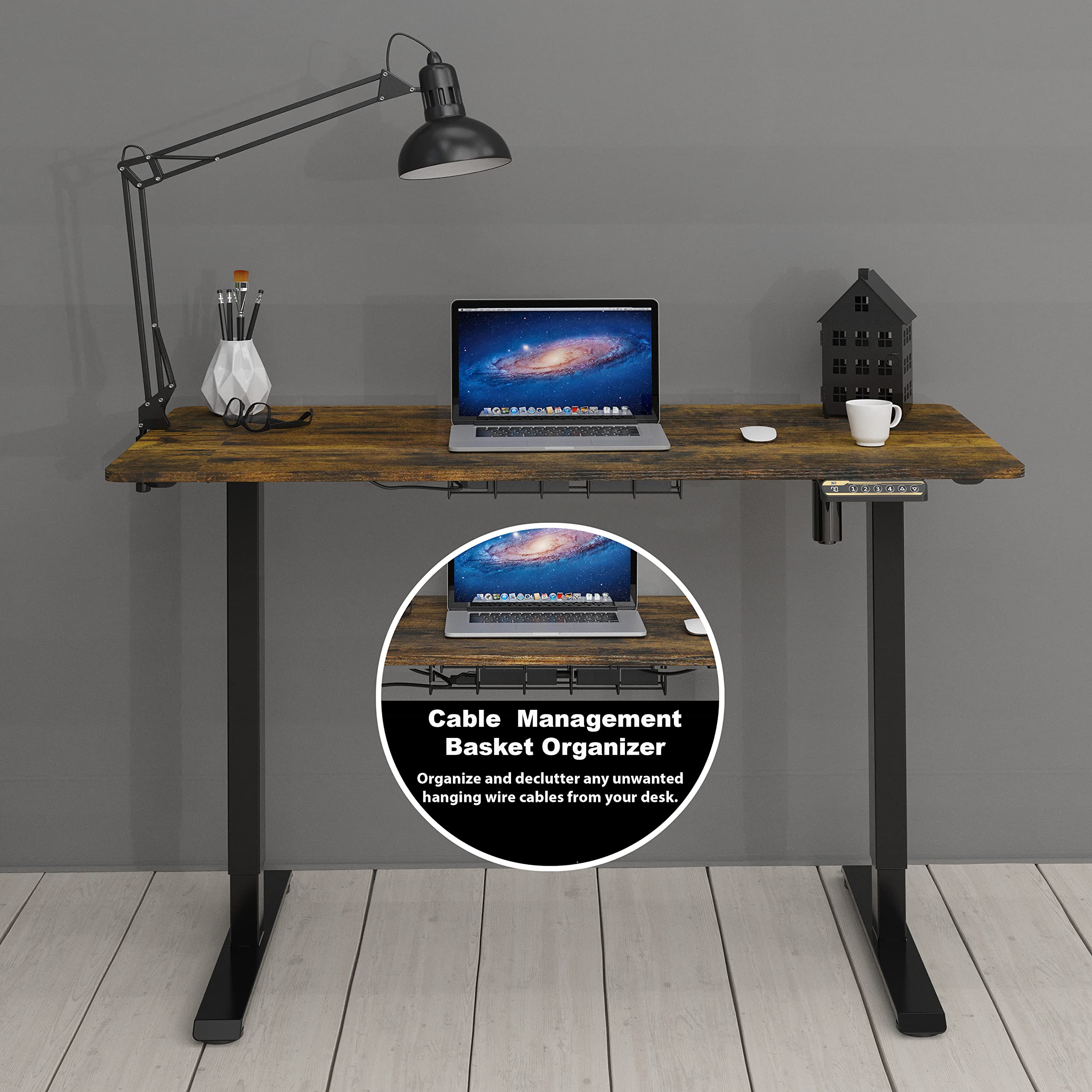 Height Adjustable Standing Desk with Memory Preset Feature