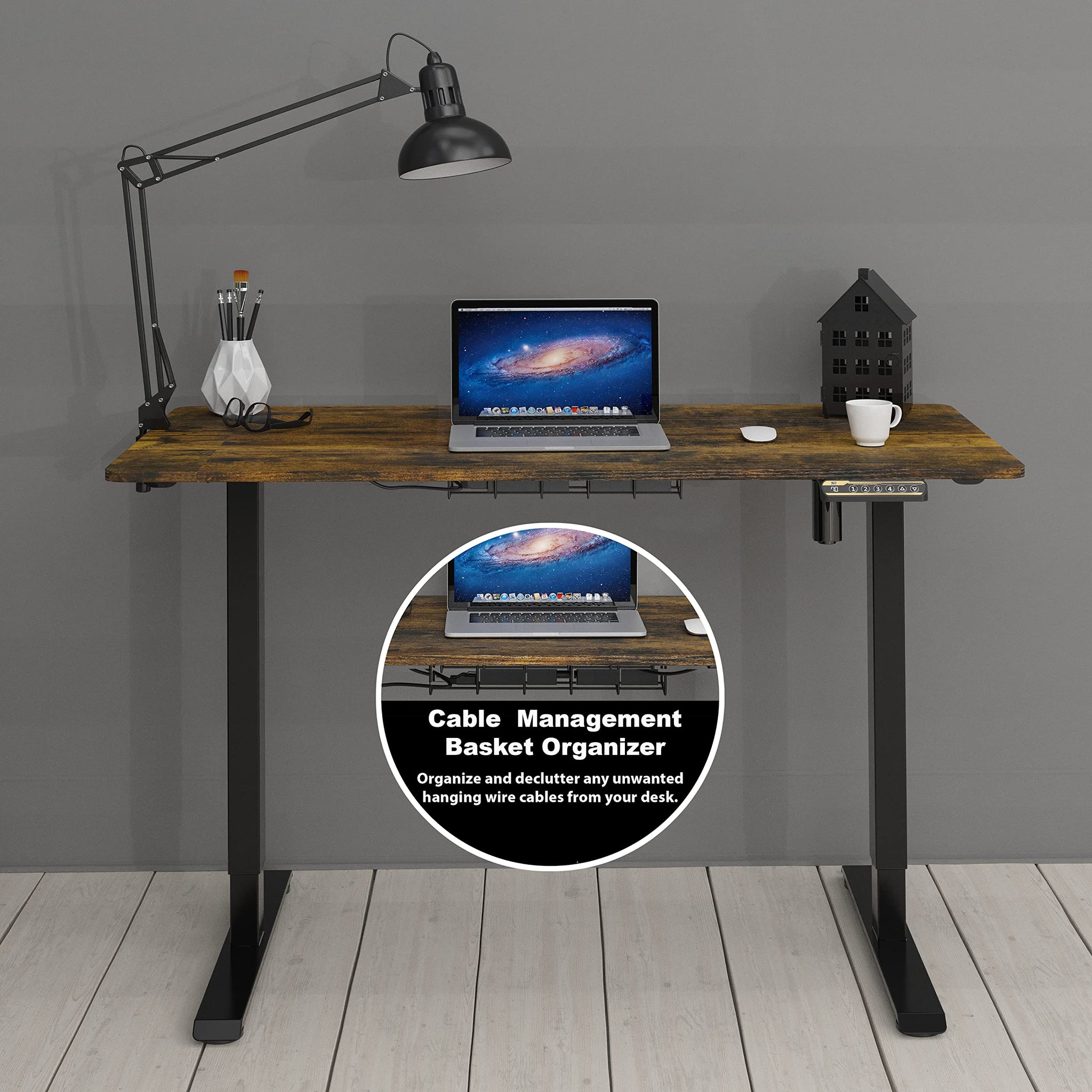 Height Adjustable Standing Desk with Memory Preset Feature