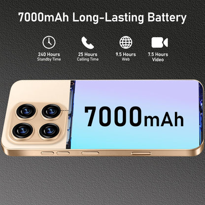 MMY 16PROMA X Unlocked Phone 6.99in HD Android 14 7000mAh 5G 16GB 512GB Deep Blue