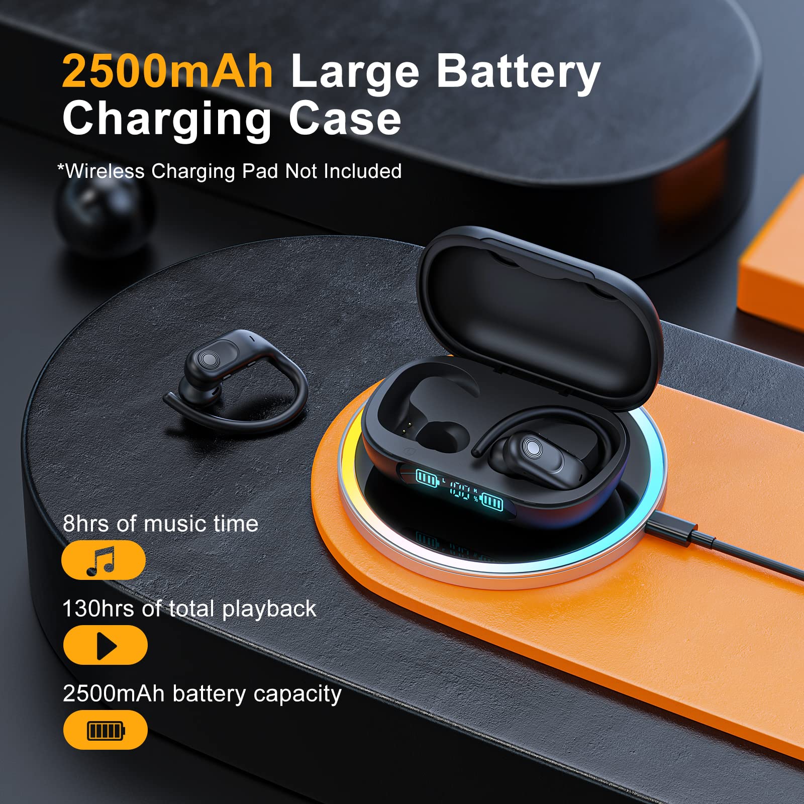 Wireless Earbuds with 130 Hours Playtime and Hi-Fi Sound