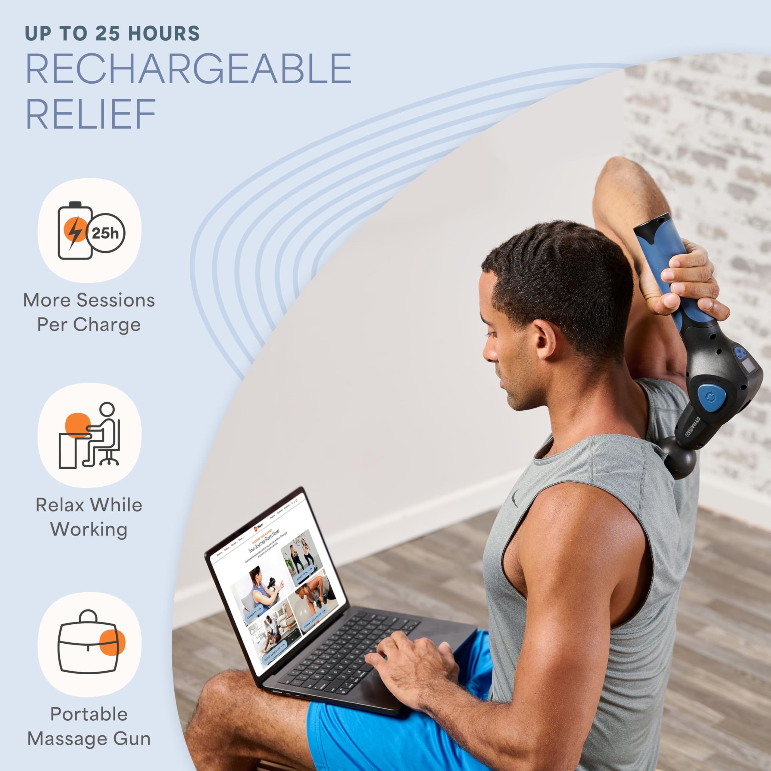 LifePro Deep Tissue Massage Gun for Muscle Recovery