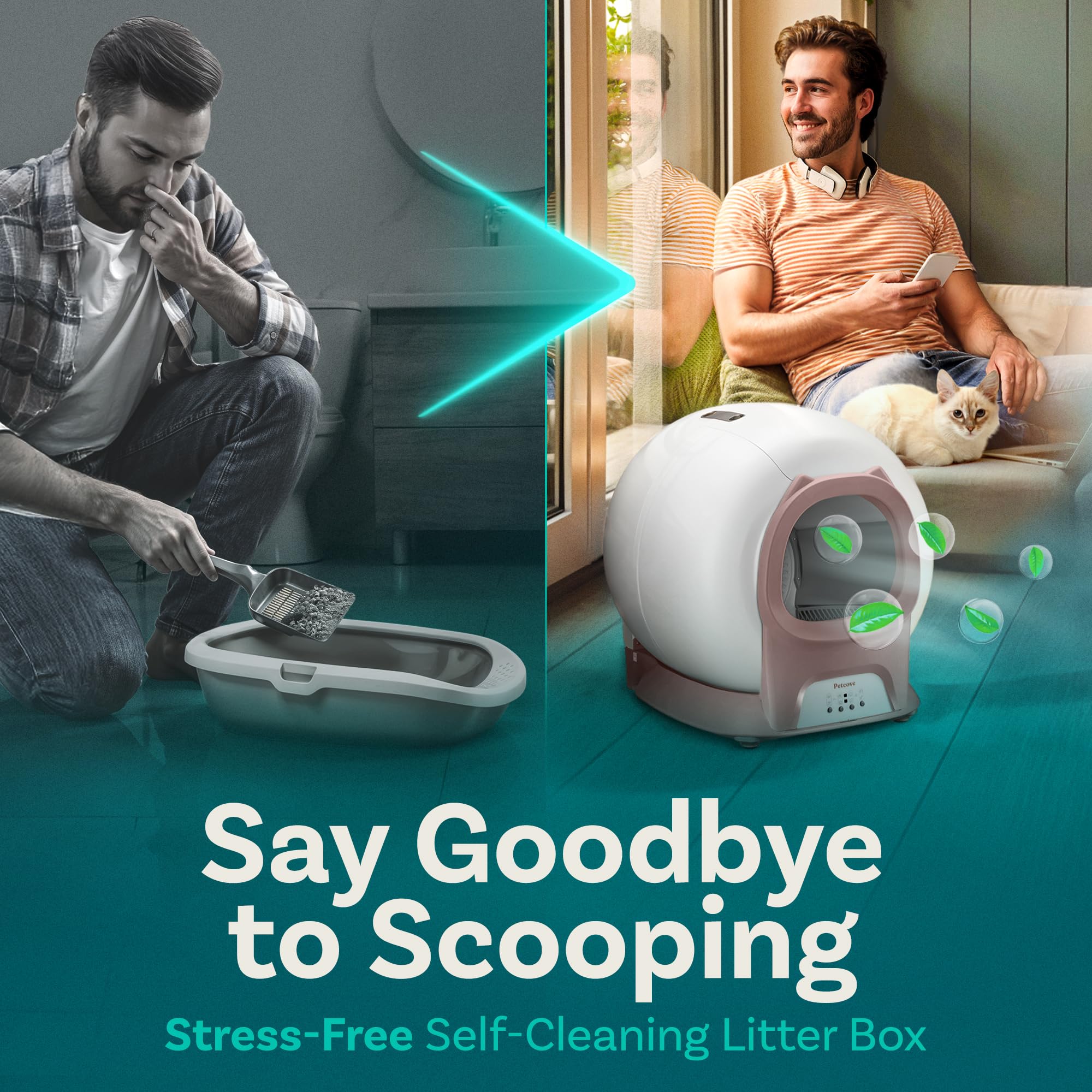 Self Cleaning Litter Box with App Control
