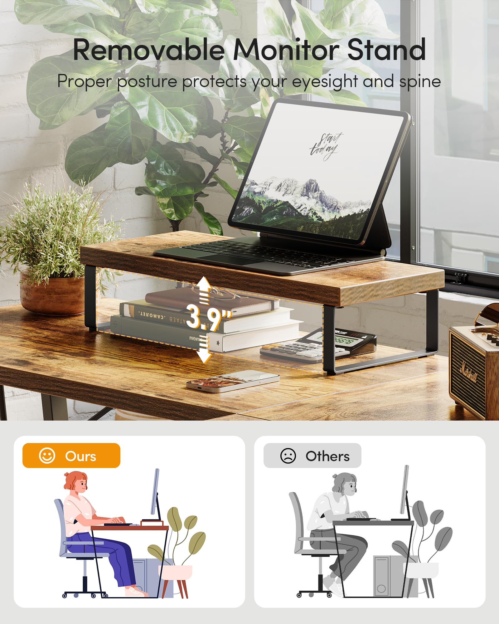 CubiCubi L Shaped Gaming Desk with Carbon Fiber Surface