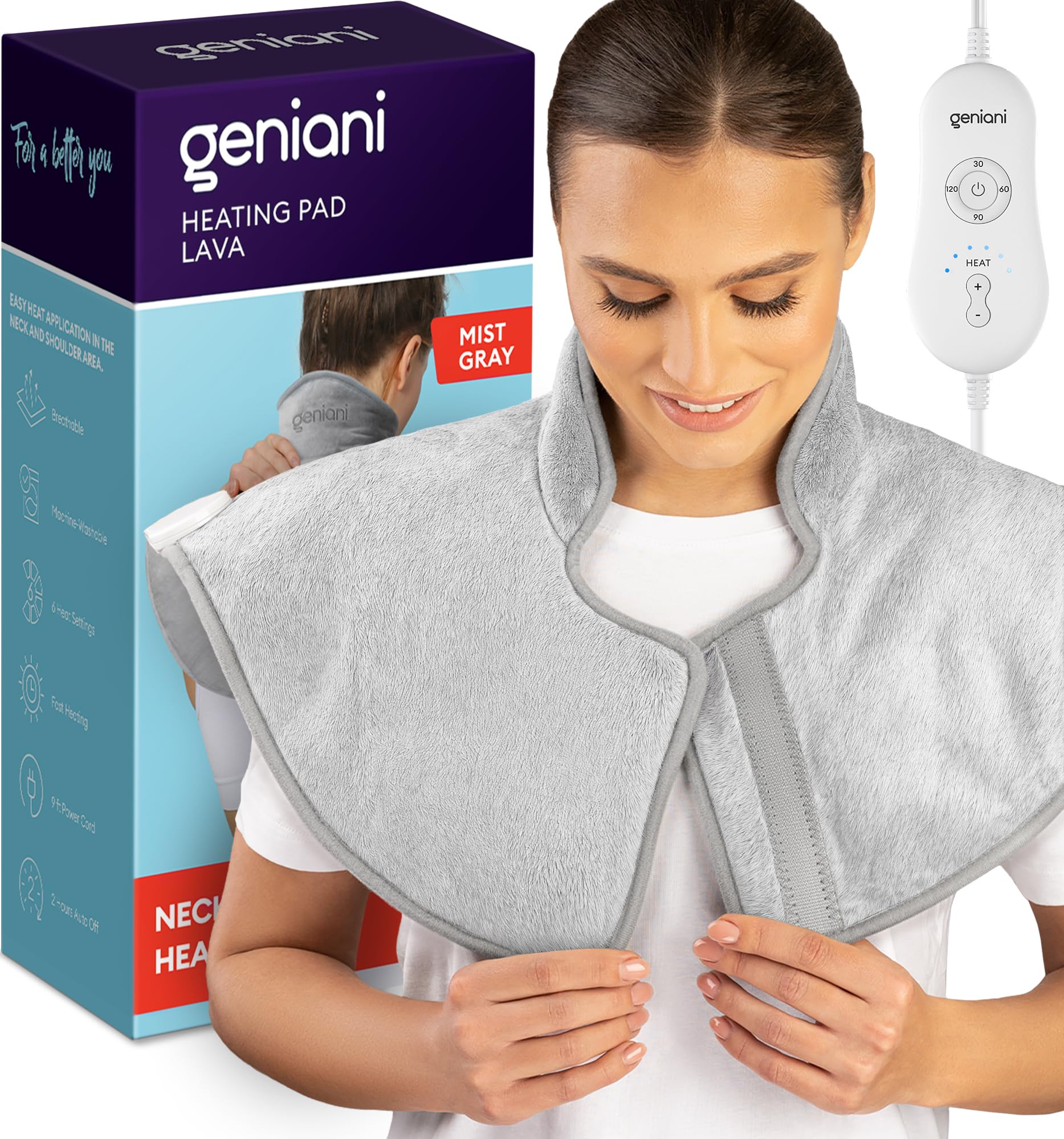 Geniani Large Electric Heating Pad for Pain Relief