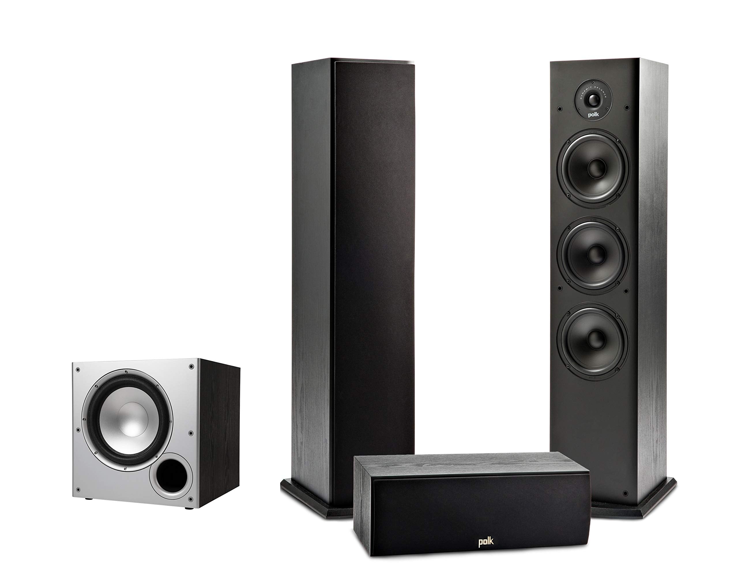 Polk Audio T15 Bookshelf Speakers with Deep Bass Sound