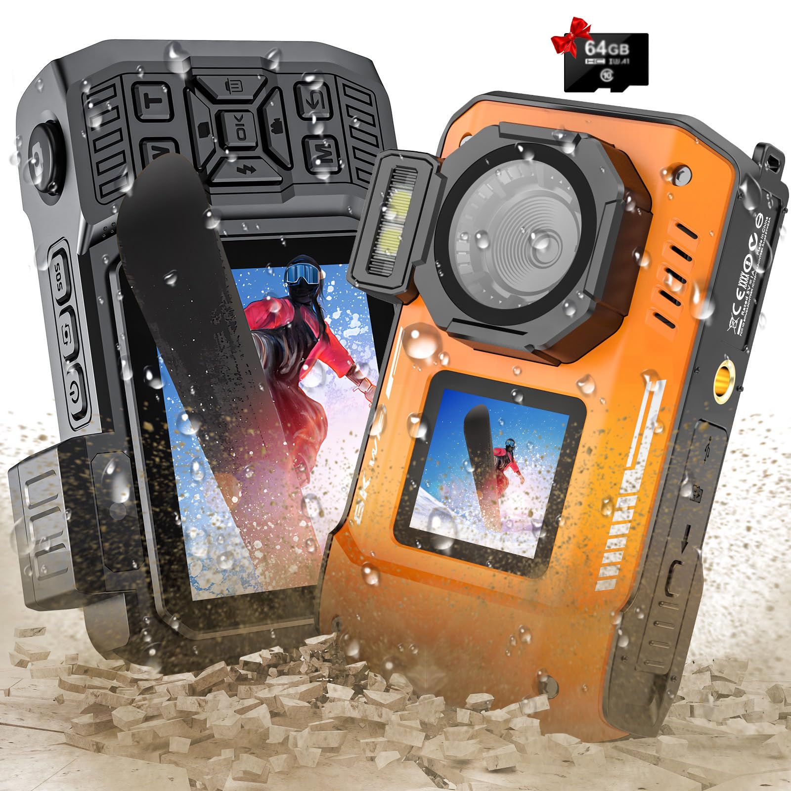 Rugged Waterproof 8K UHD Digital Camera for Snorkeling