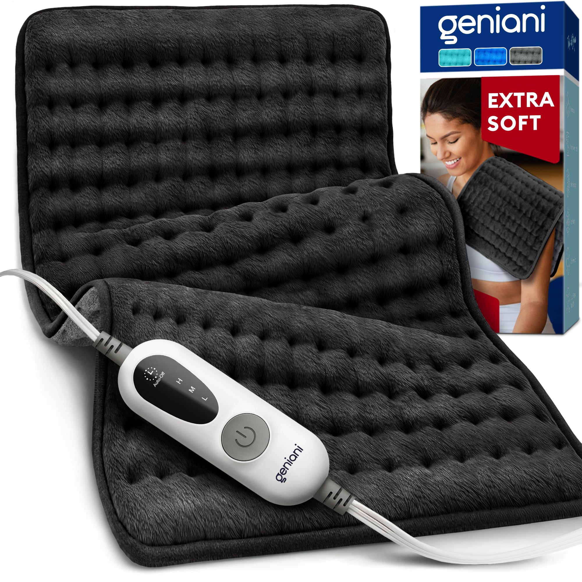 Geniani Large Electric Heating Pad for Pain Relief