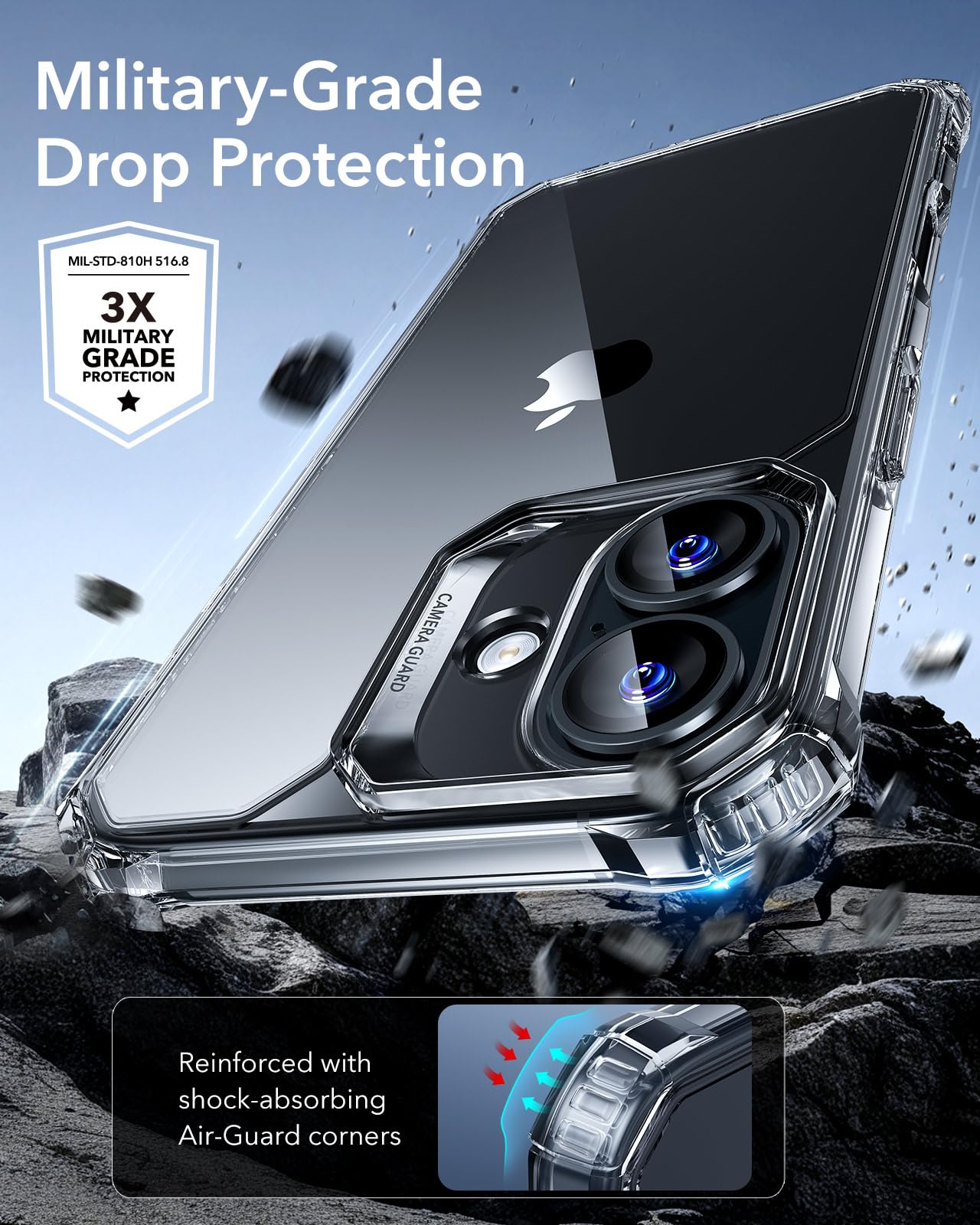 Military-Grade Clear Case for iPhone 14 and 13