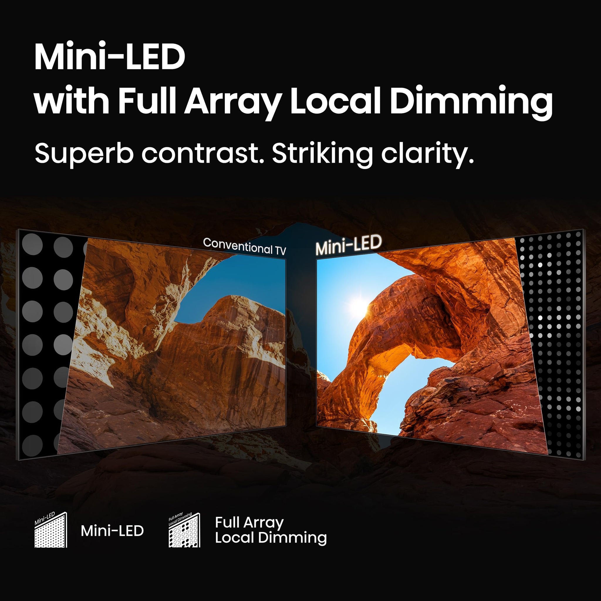 Hisense 50 Inch QLED Mini LED Smart TV with Dolby Vision