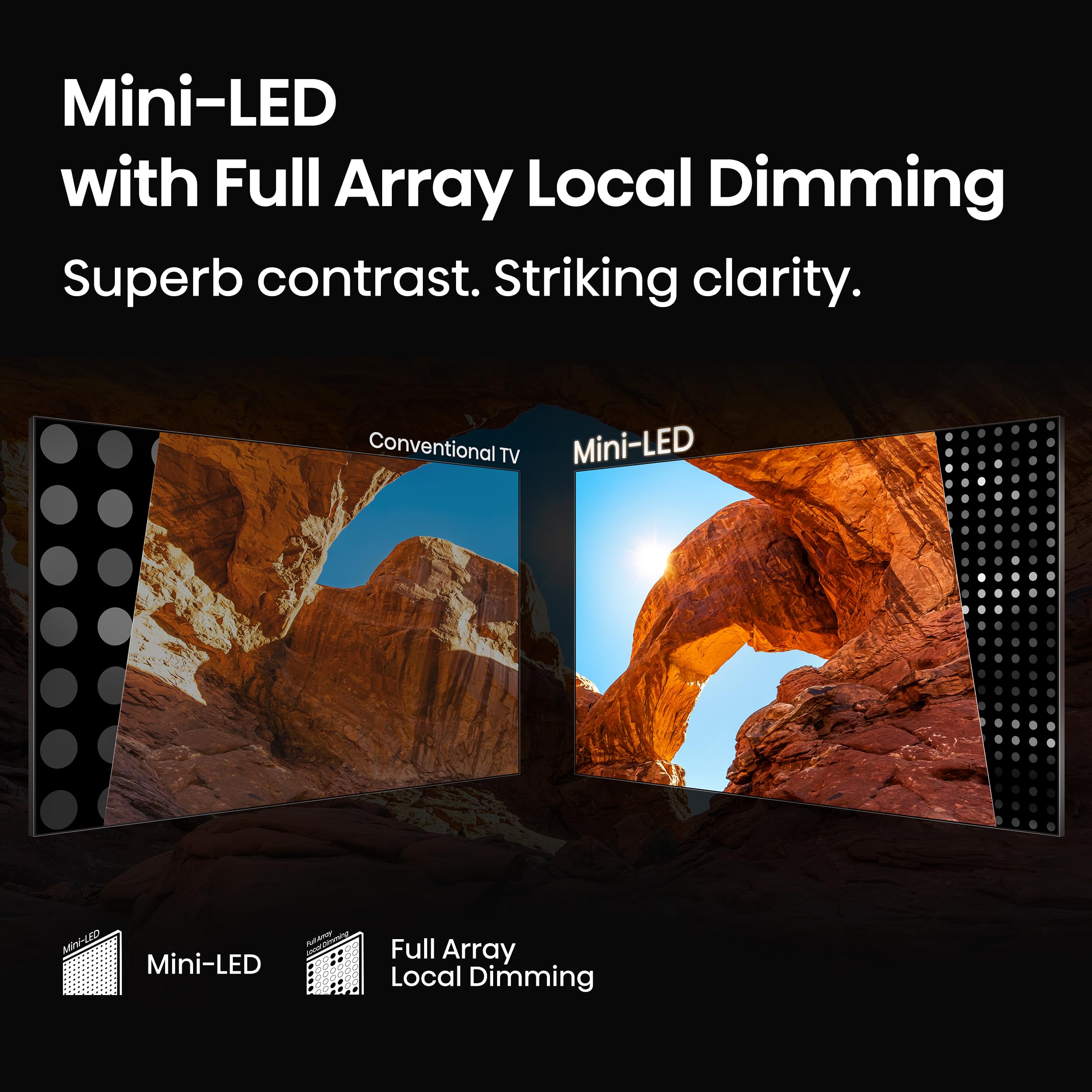 Hisense 50 Inch QLED Mini LED Smart TV with Dolby Vision