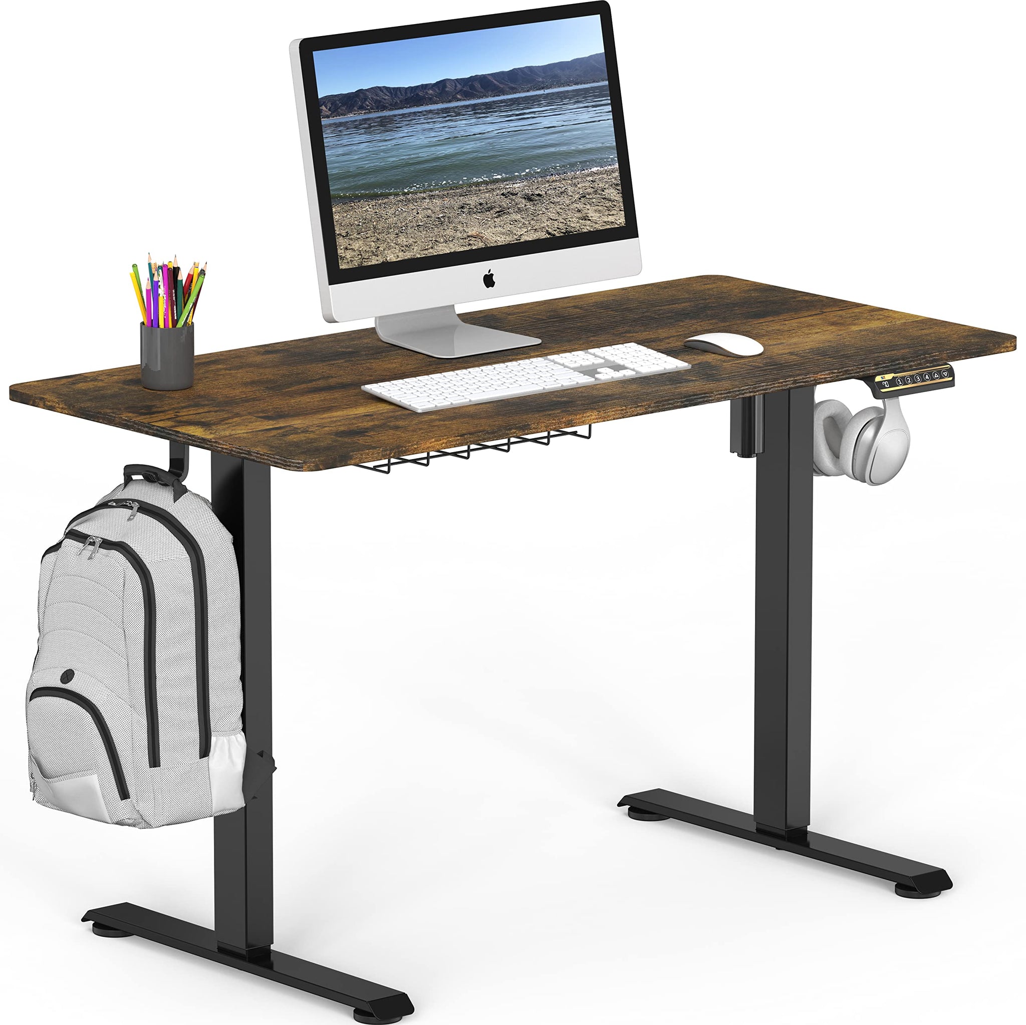 Electric Height Adjustable Desk with Cable Management