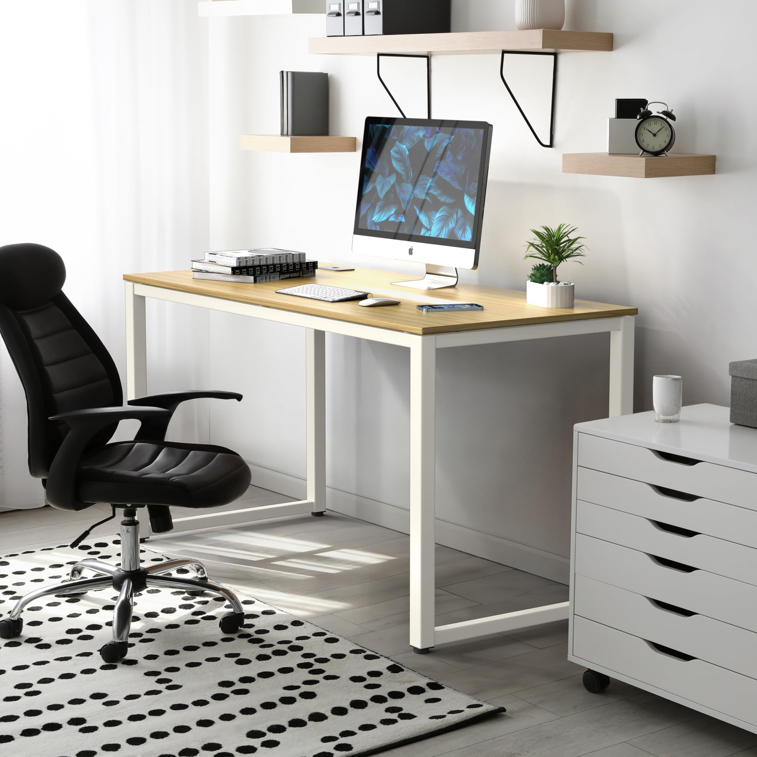 55 Inch Espresso Office Computer Desk for Professionals