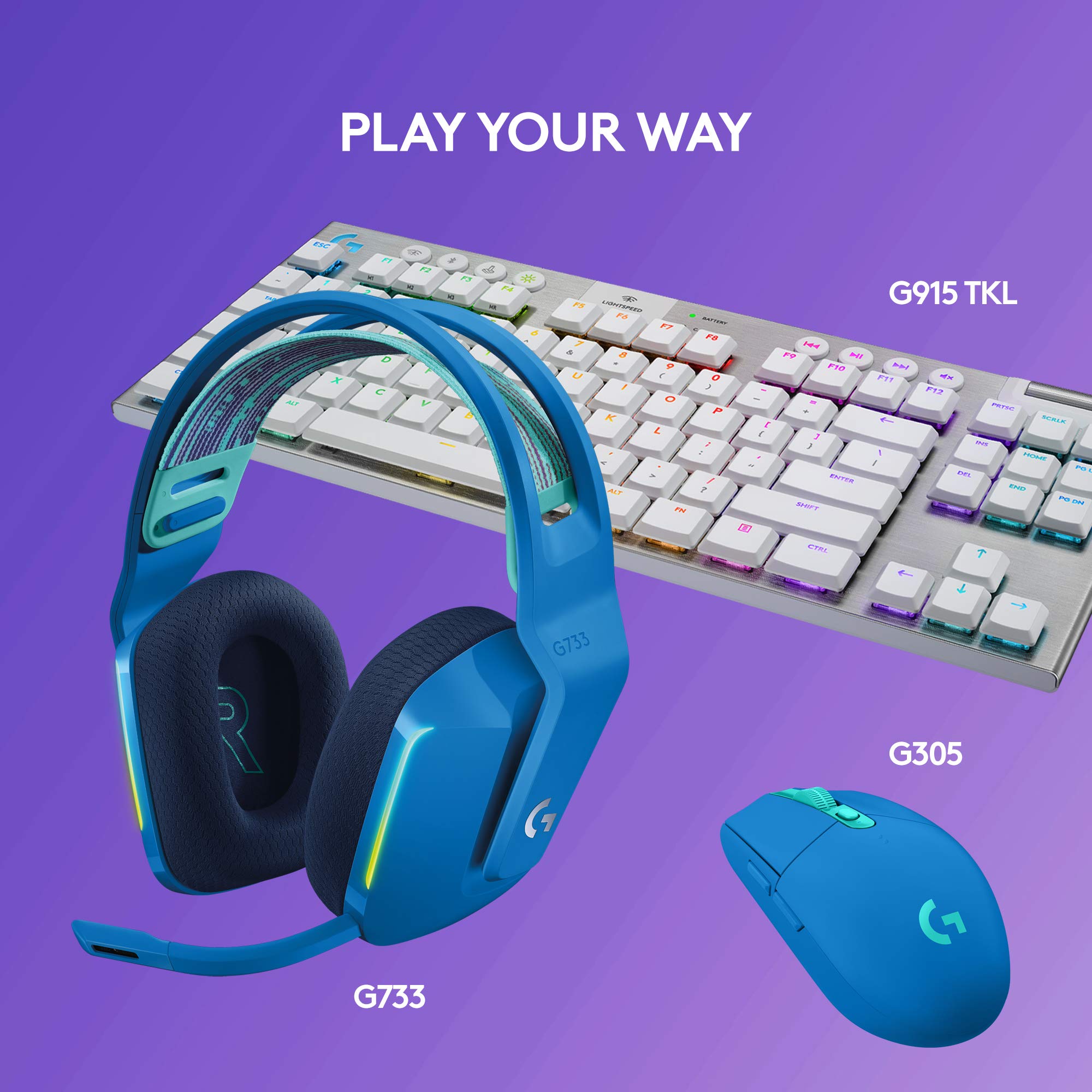 Logitech G733 Wireless Gaming Headset with Premium Audio