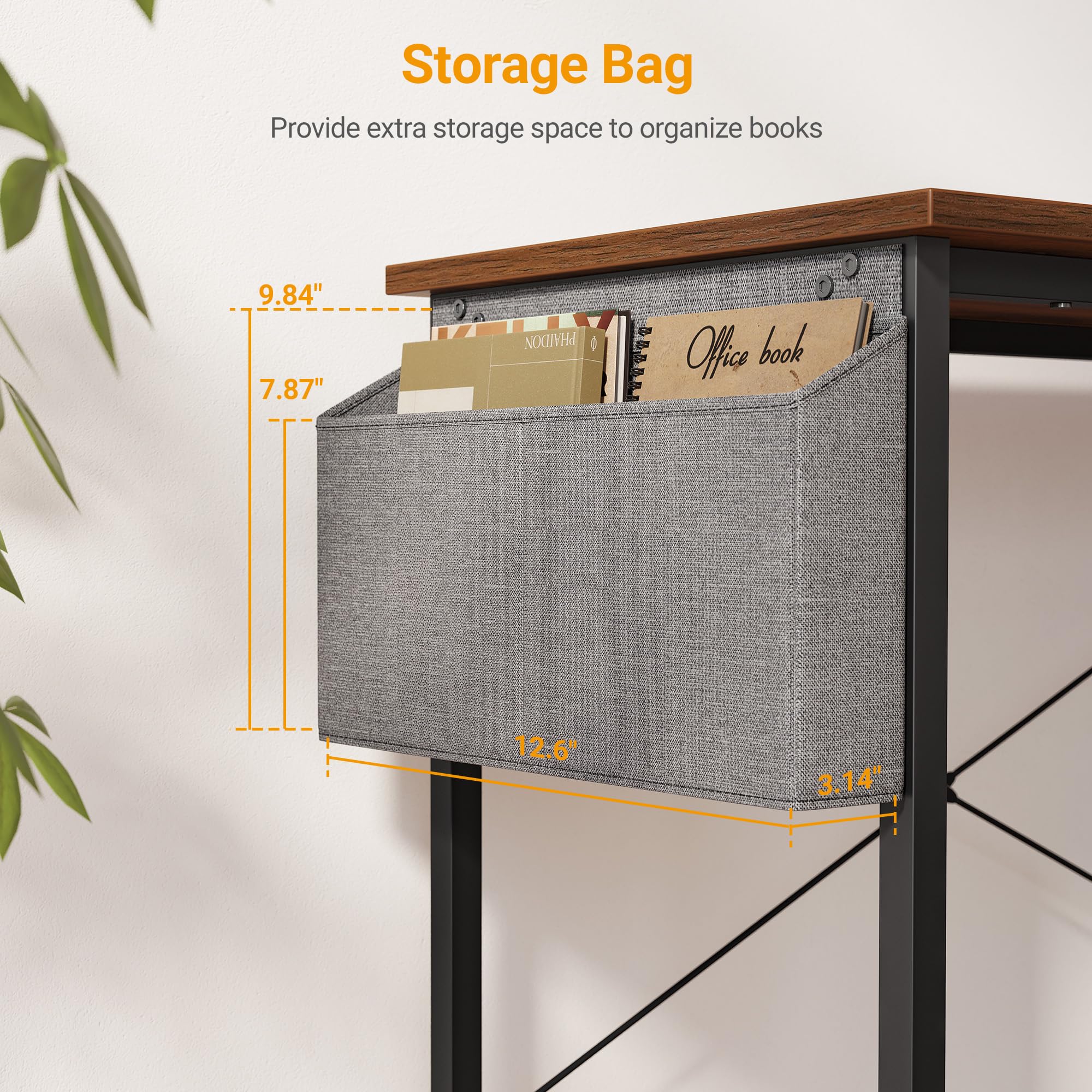 CubiCubi L Shaped Desk with Reversible Storage Options