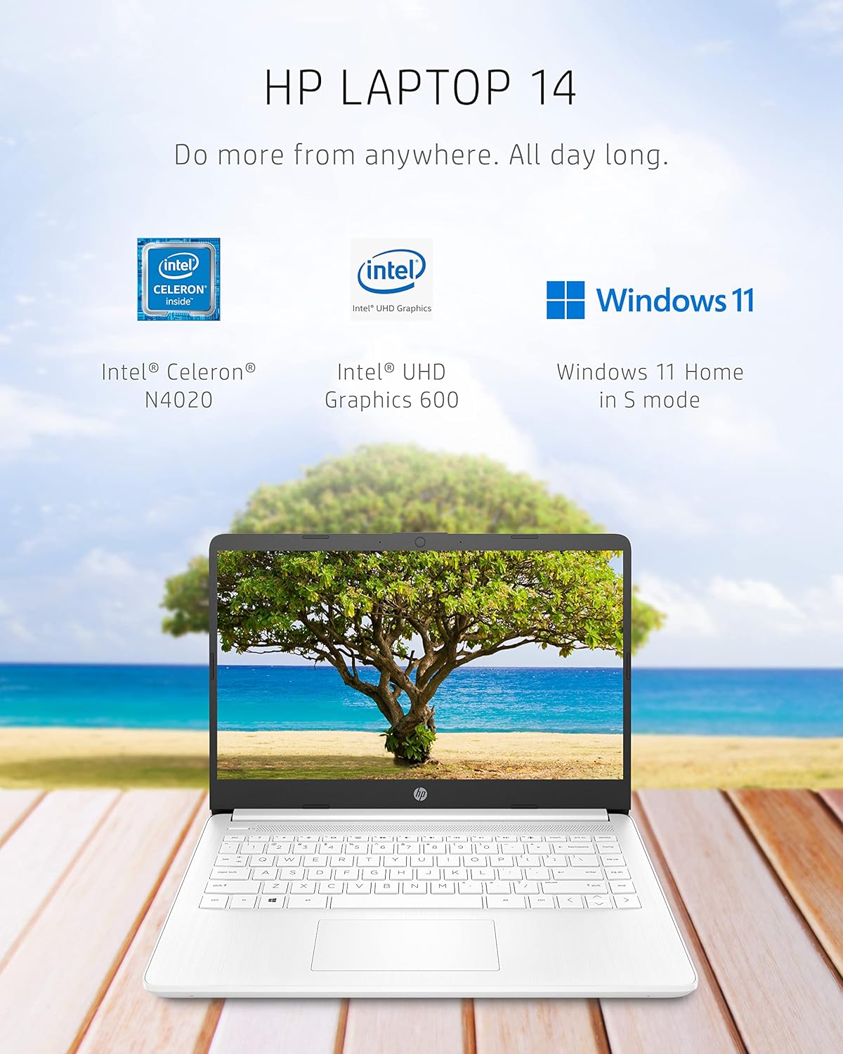 HP 14 Laptop with Intel Celeron for Portable Productivity