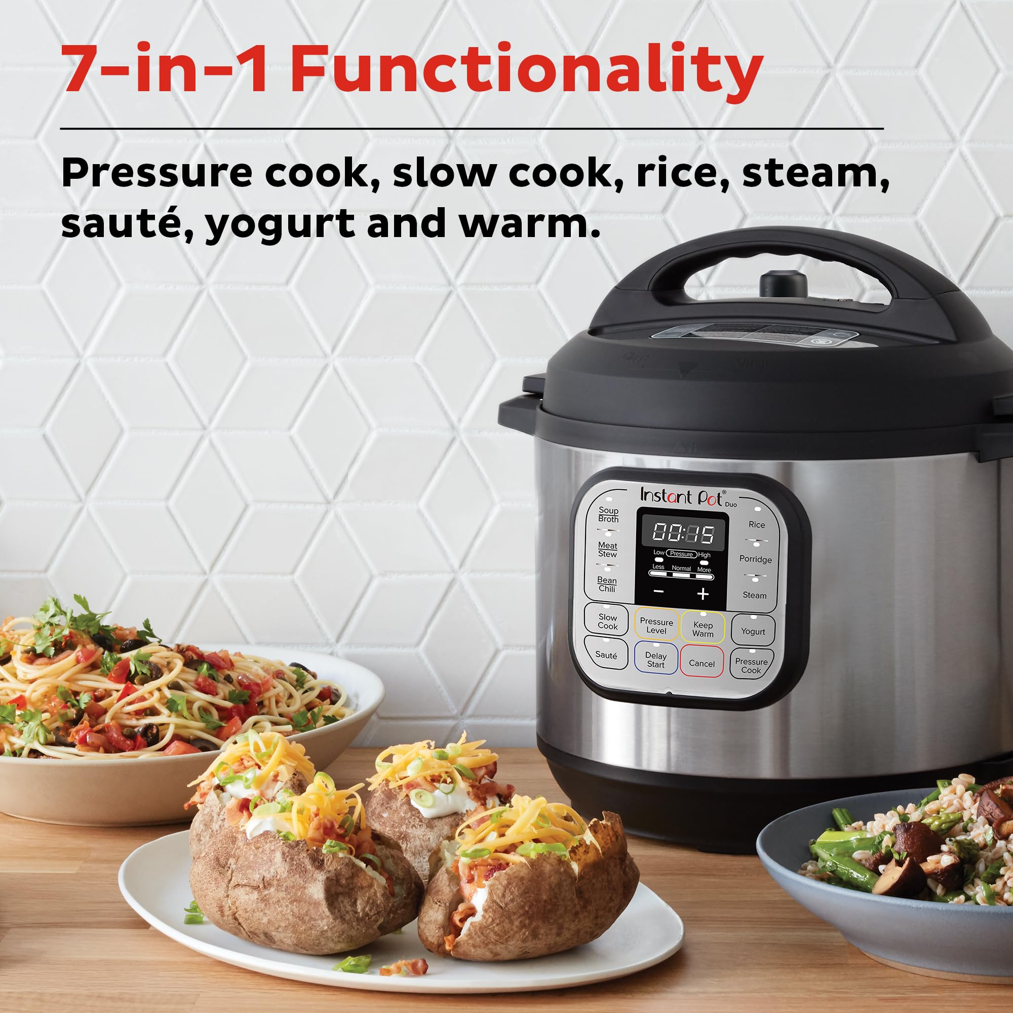 Instant Pot Duo Mini Electric Pressure Cooker with Recipe App
