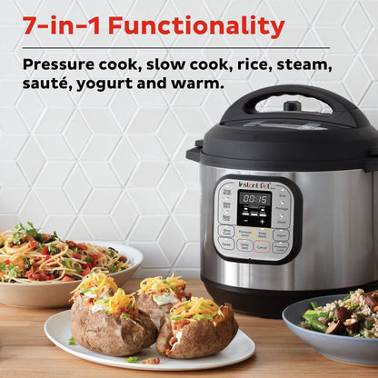 Instant Pot Duo Mini Electric Pressure Cooker with Recipe App
