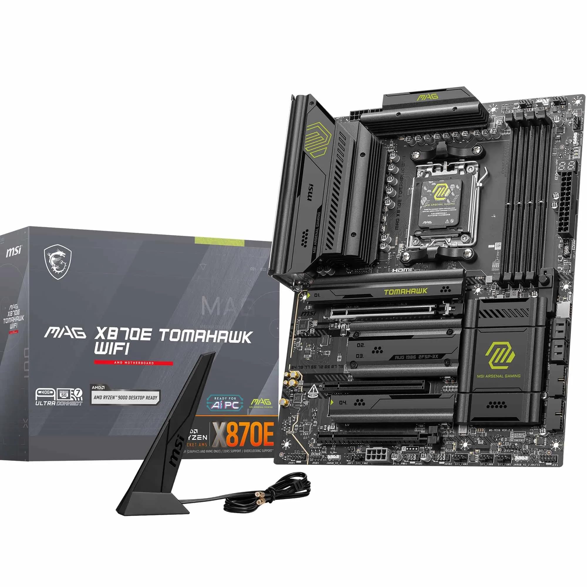 MSI MAG X870 Tomahawk WiFi Gaming Motherboard for AMD Ryzen