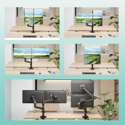 Wali Dual Monitor Stand With Gas Spring 17 to 32 Inches
