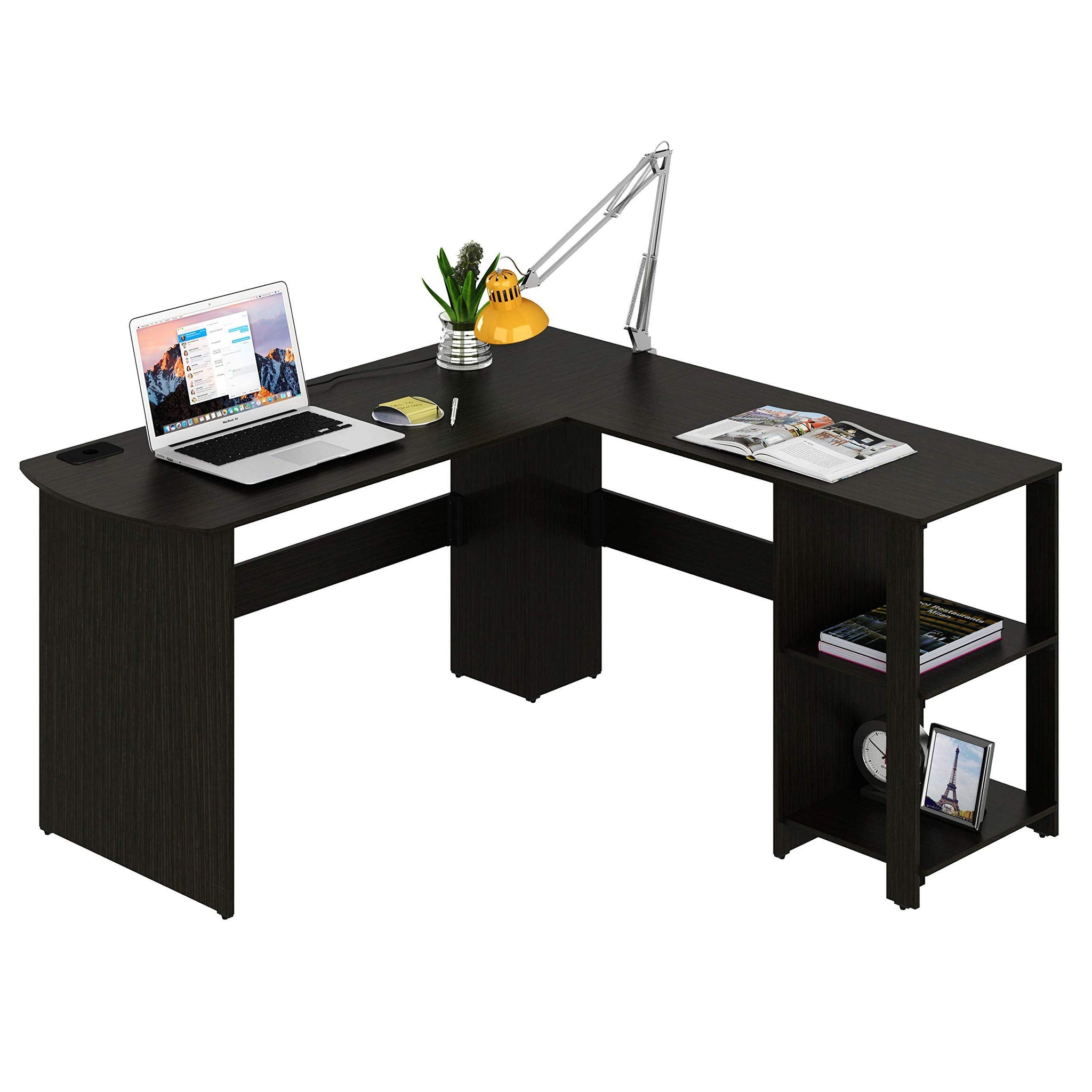 L Shaped Home Office Desk with Storage Solutions