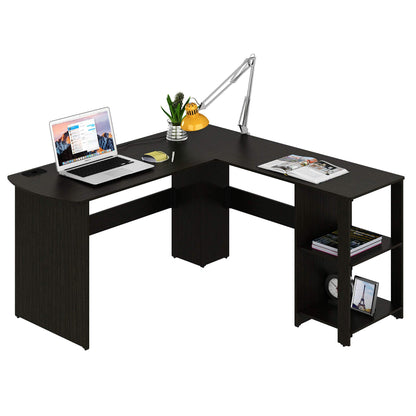 L Shaped Home Office Desk with Storage Solutions